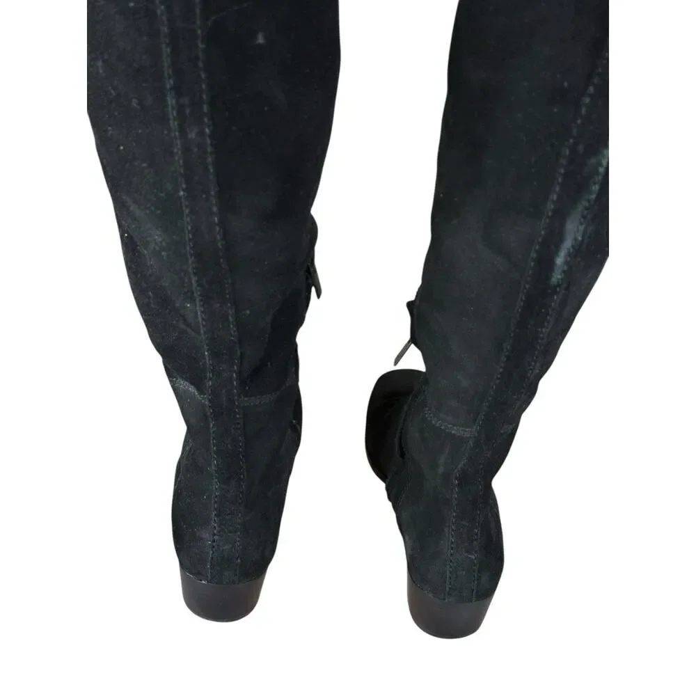 Joie Black Suede Over the Knee Boots Women’s 36.5 / US 6.5 Block Heel Overknee